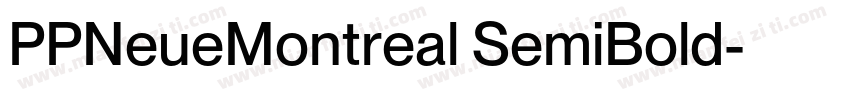 PPNeueMontreal SemiBold字体转换